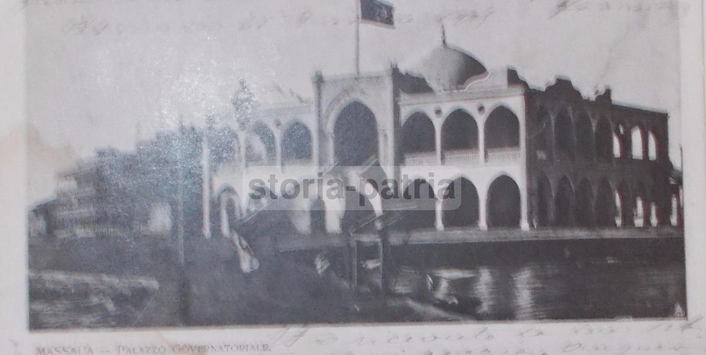Cartolina Antica Palazzo Governatoriale Massaua Eritrea 1906