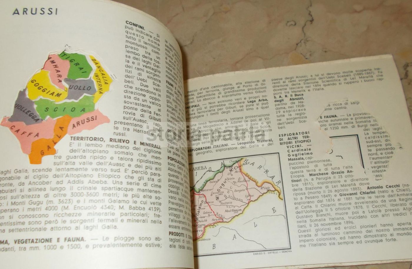 Atlante Etiopia 1936 Ortelli Con Pubblicità Fiat Sironi E Radio