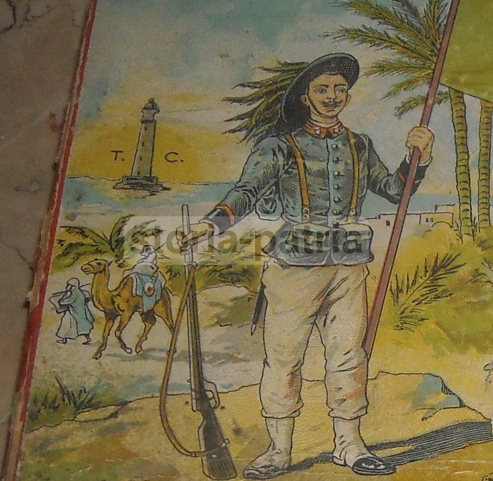 Scatola Pubblicitaria Tripoli Bersaglieri Colonie Italiane Anni '20