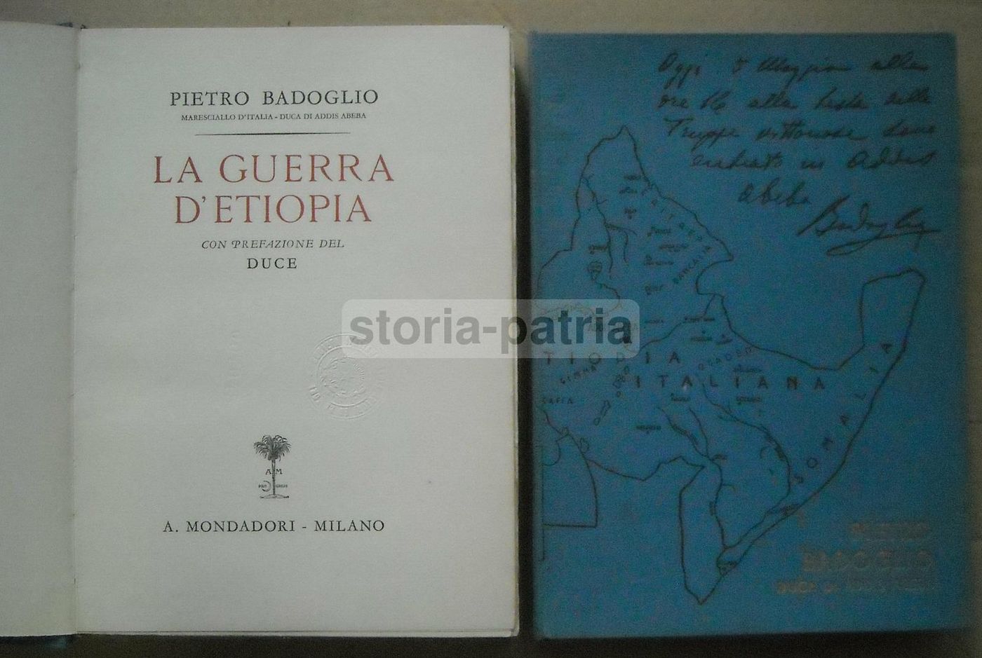 La Guerra d'Etiopia Di Pietro Badoglio, Mondadori 1936