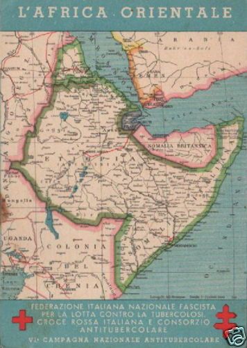 Cartolina Africa Orientale, Croce Rossa, Antitubercolare, Anni '30