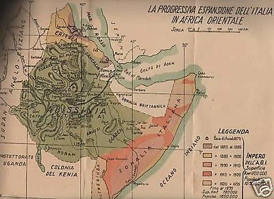 The Baratieri Trial by Giuseppe Lembo (1937) with Map of Africa