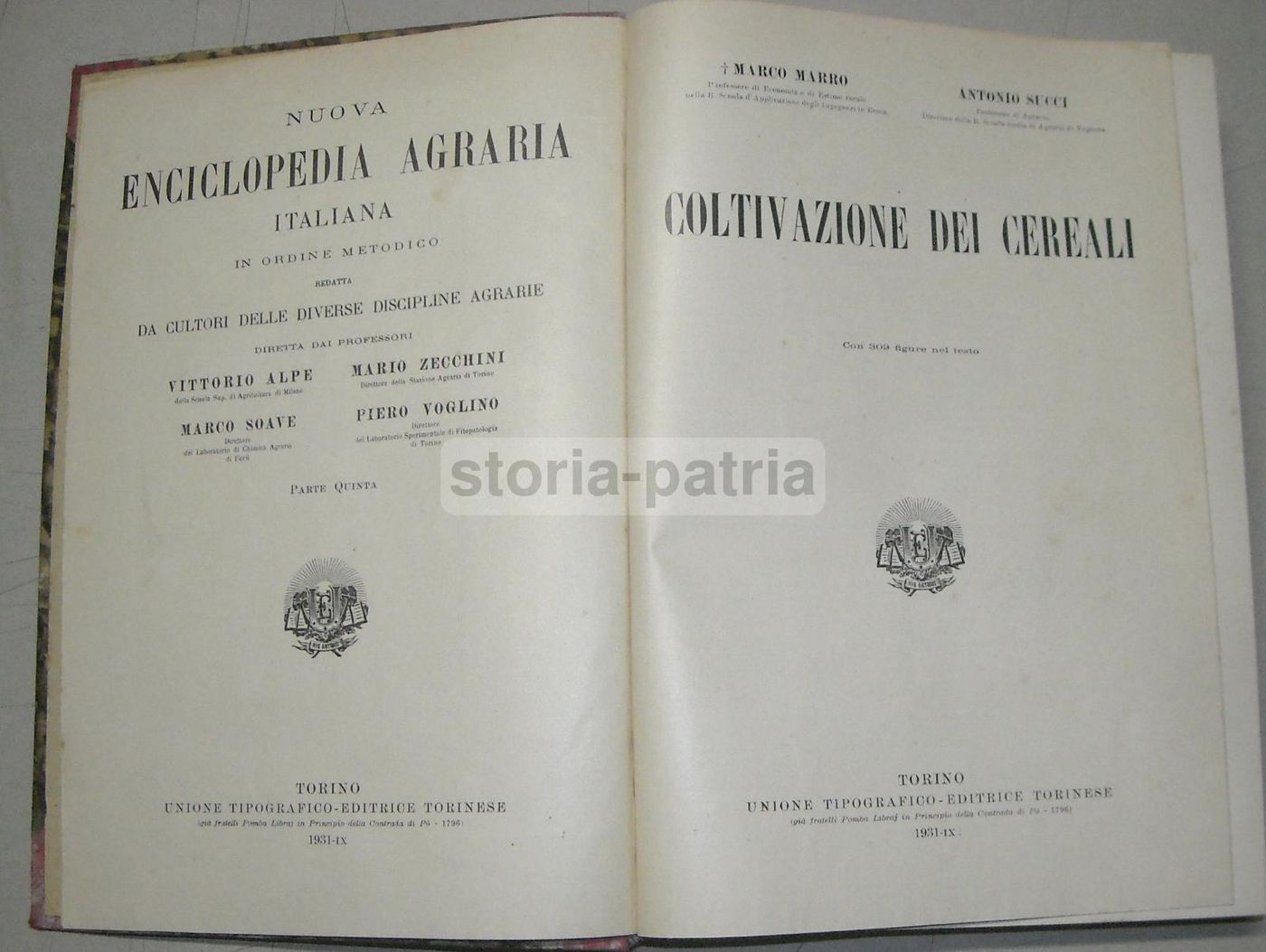 Coltivazione Dei Cereali 1931 UTET Marro Succi Frumento Mais Orzo