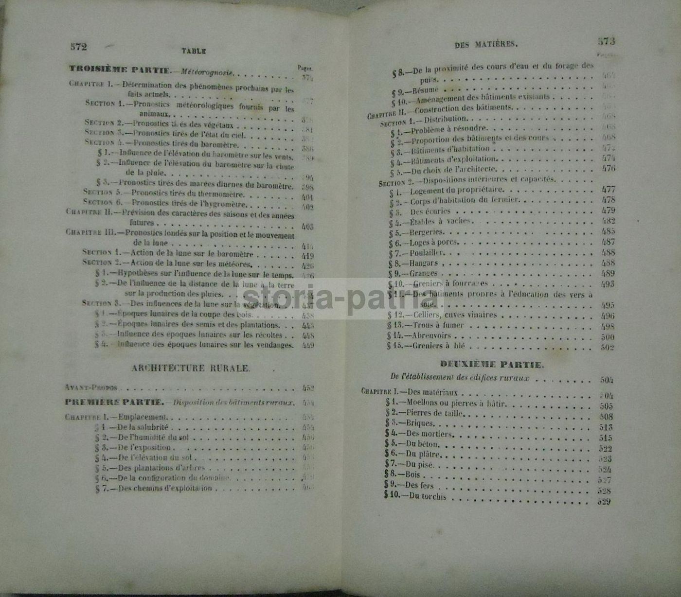 Cours d'Agriculture   Conte De Gasparin   Meteorologia E Architettura Rurale   1850 Circa