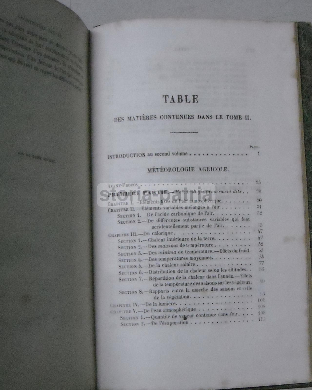 Cours d'Agriculture   Conte De Gasparin   Meteorologia E Architettura Rurale   1850 Circa