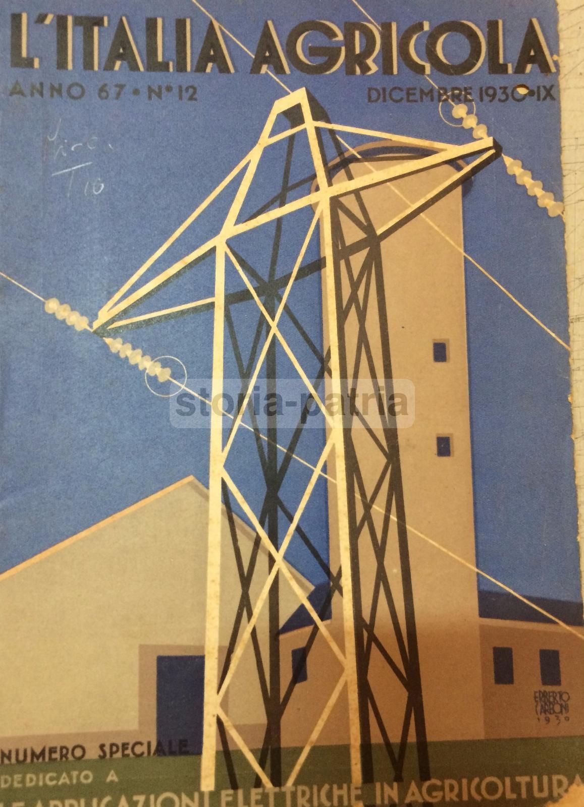 L'Italia Agricola 1930: Elettricità E Agricoltura (Sicilia, Puglia, Basilicata)