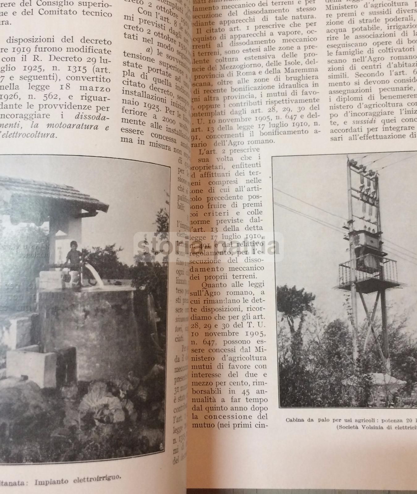 L'Italia Agricola 1930: Elettricità E Agricoltura (Sicilia, Puglia, Basilicata)