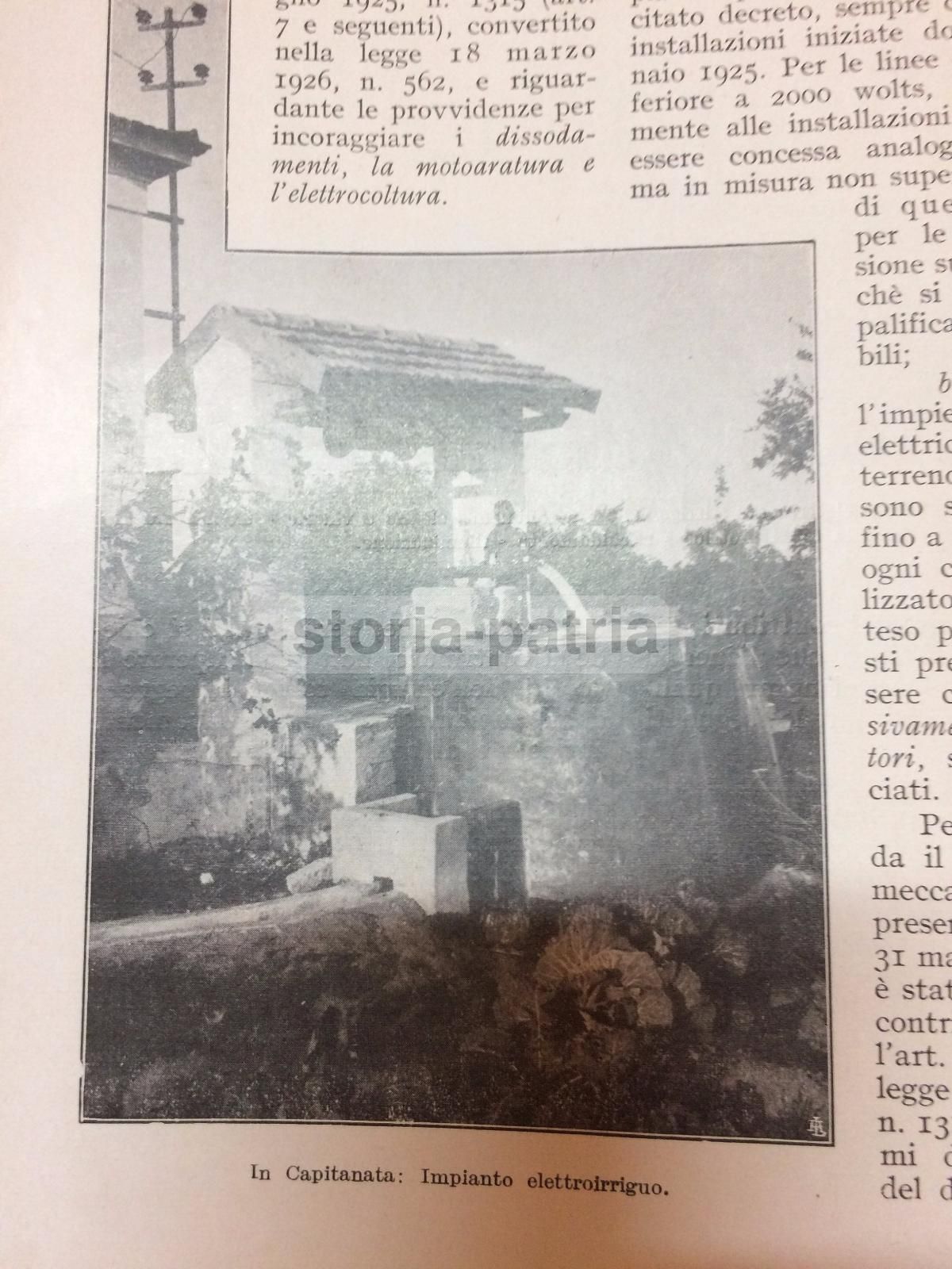 L'Italia Agricola 1930: Elettricità E Agricoltura (Sicilia, Puglia, Basilicata)