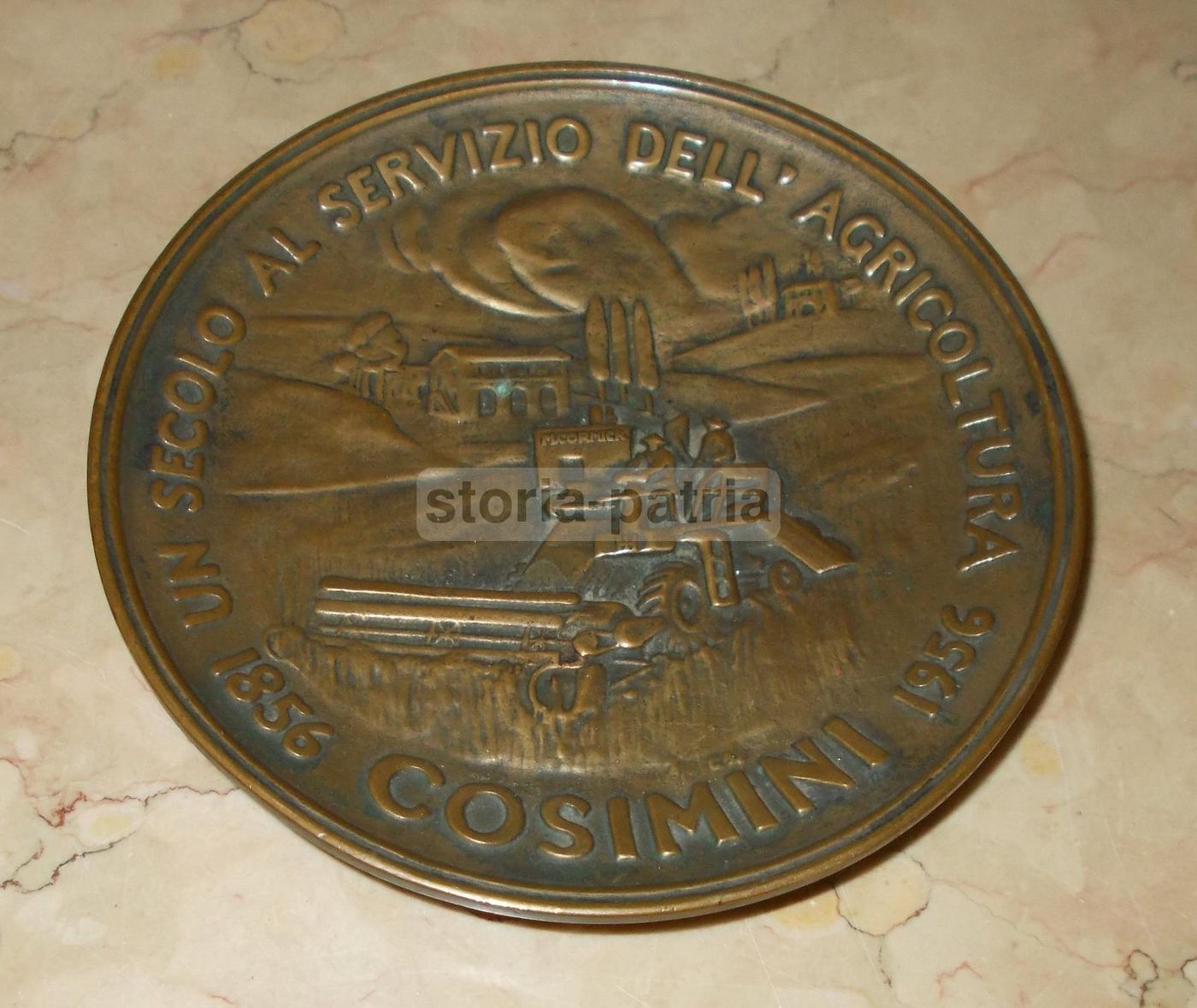 Placca Pubblicitaria Cosimini McCormick Agricoltura 1856 1956