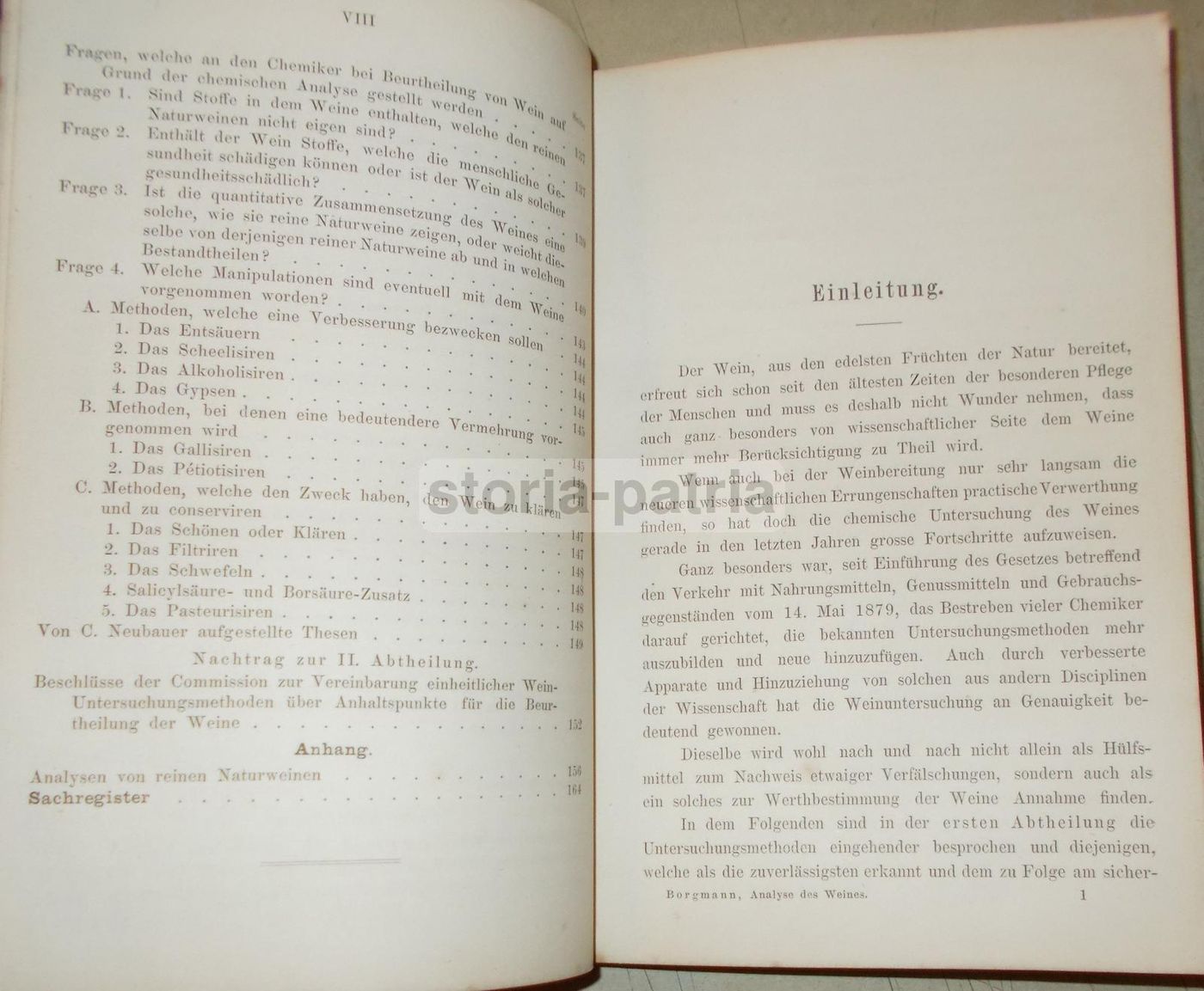 Analisi Del Vino: Borgmann E Fresenius (1884)   Enologia E Chimica