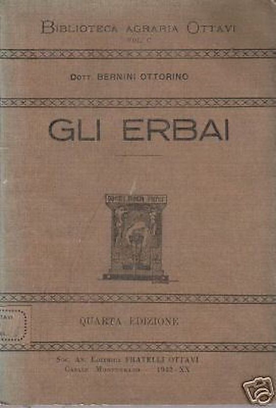 Gli Erbai Di Ottorino Bernini 1942 Manuale Agricoltura Ottavi