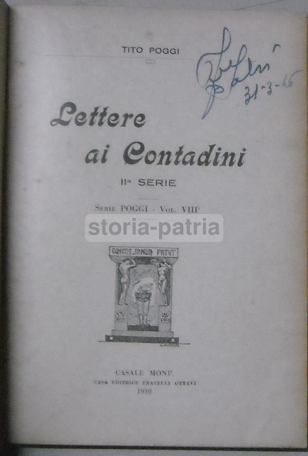 Lettere Ai Contadini Di Tito Poggi (1930) – Coltivazione E Cereali
