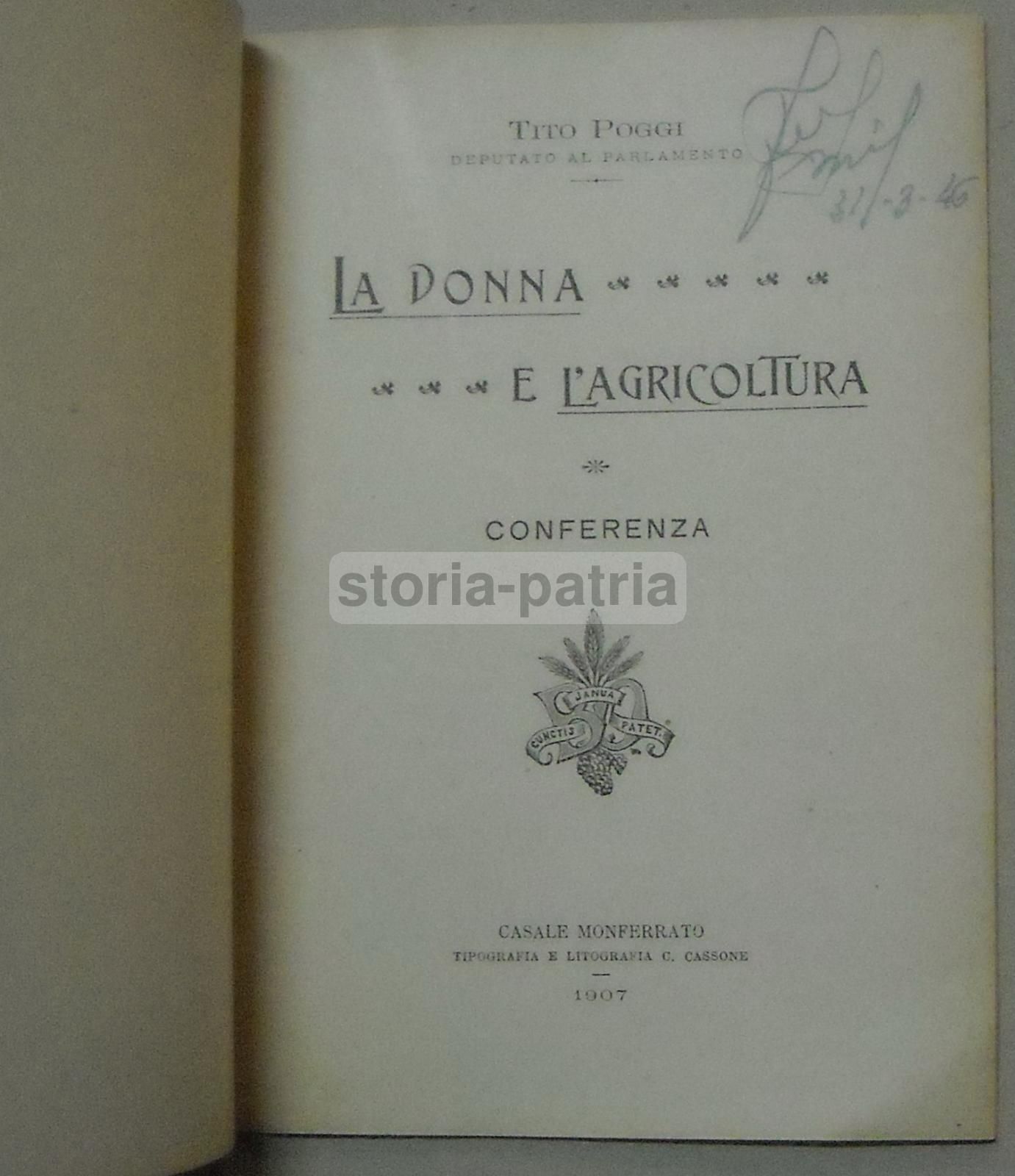 La Donna E L'Agricoltura   Tito Poggi, 1907