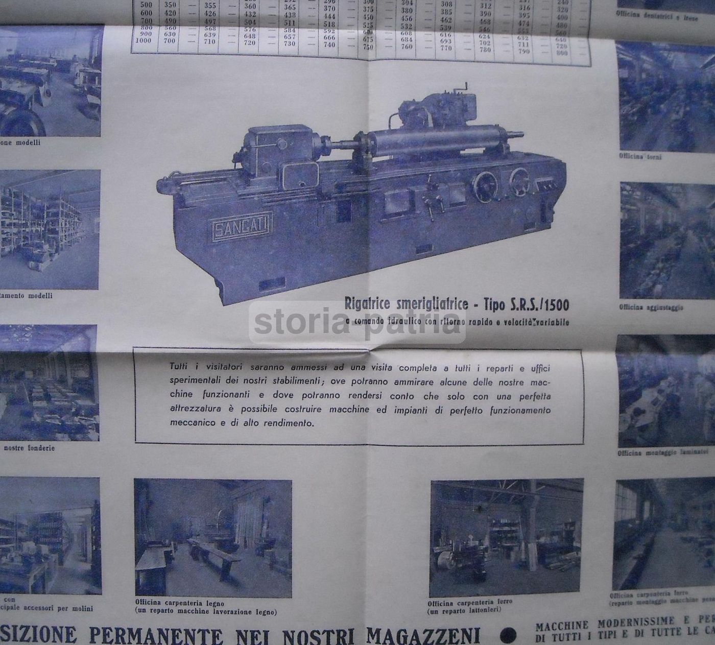 Manifesto Officine Sangati Padova 1951 Macchine Molini Industria