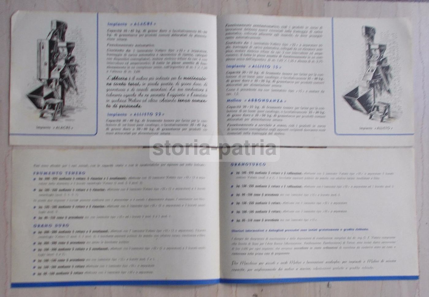Depliant Molini Vottero, Torino (anni 40 60). Impianti Per La Molitura Del Grano.