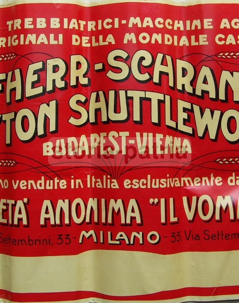 Manifesto Pubblicitario Trebbiatrici Hofherr Schrantz, Anni '20 '30