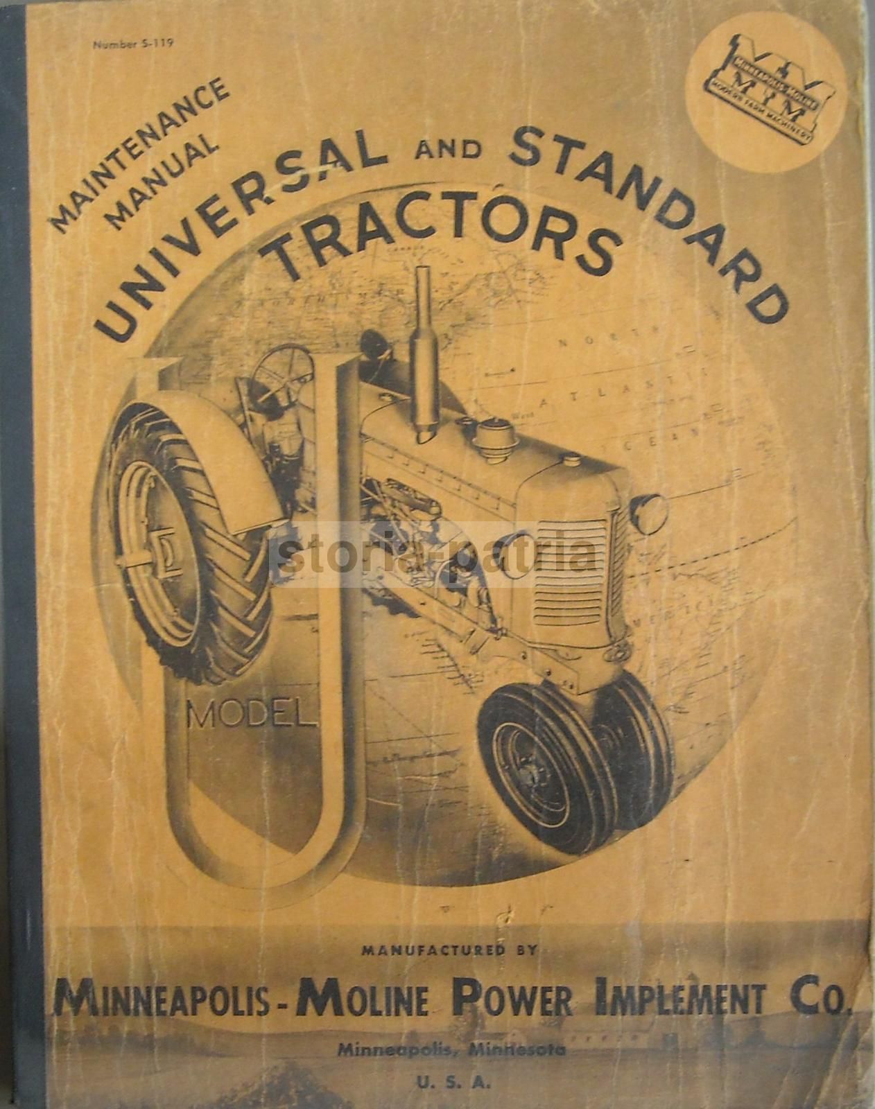 Manuale Manutenzione Trattori Minneapolis Moline Anni 30 40