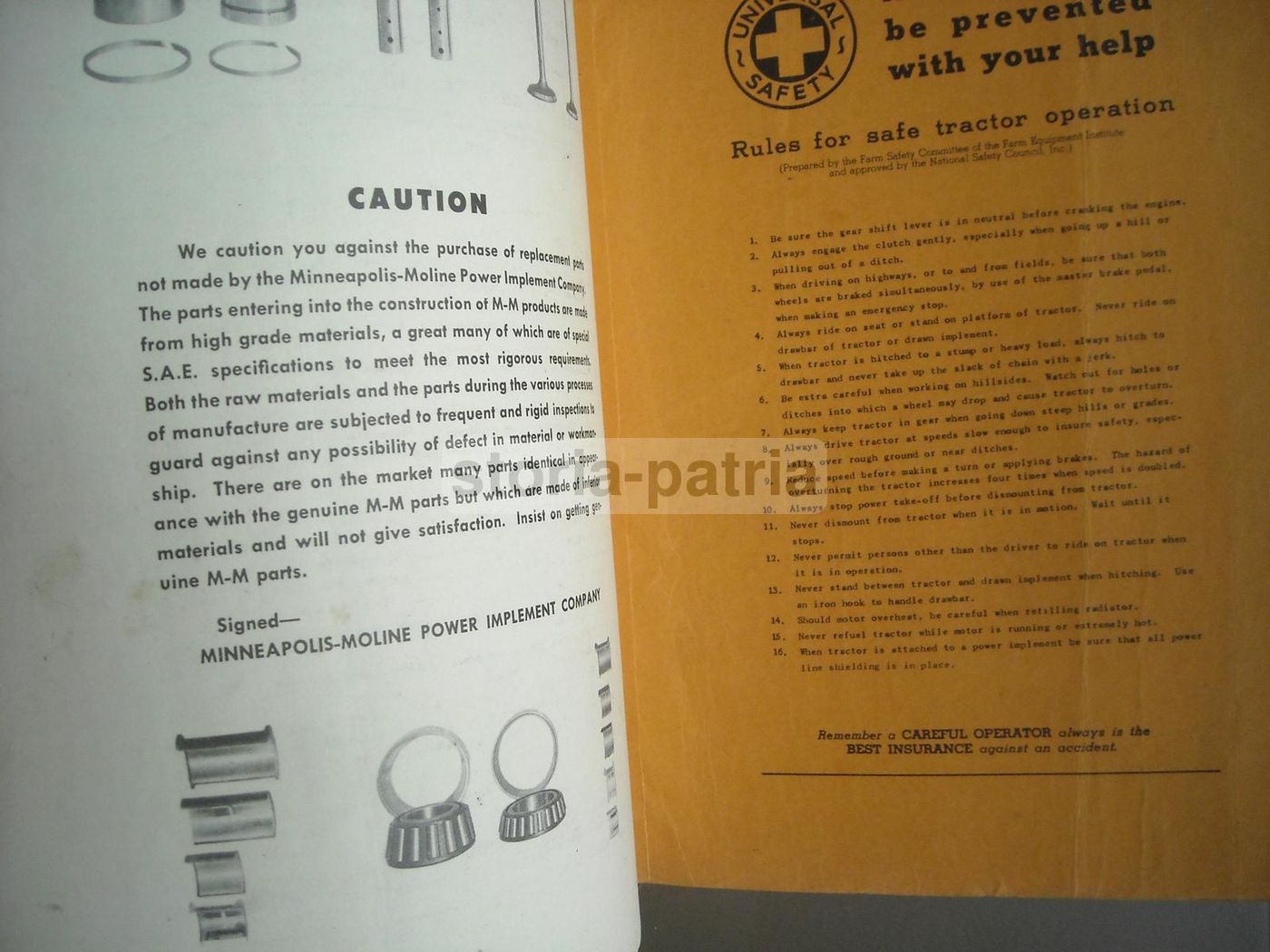 Manuale Manutenzione Trattori Minneapolis Moline Anni 30 40