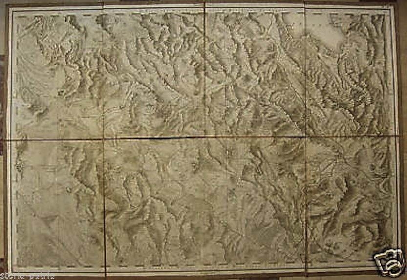 Mappa Rizzi Zannoni 1804 Lazio Abruzzo Tivoli Palestrina Sora