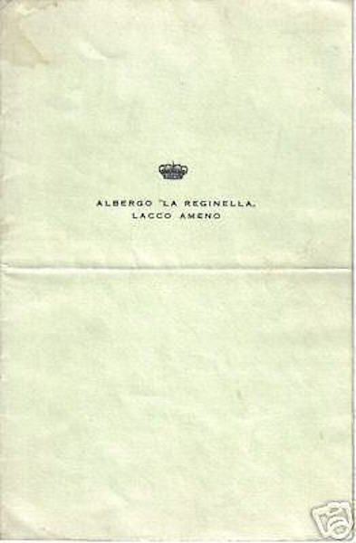 Menù Albergo La Reginella, Lacco Ameno, Ischia, 1973