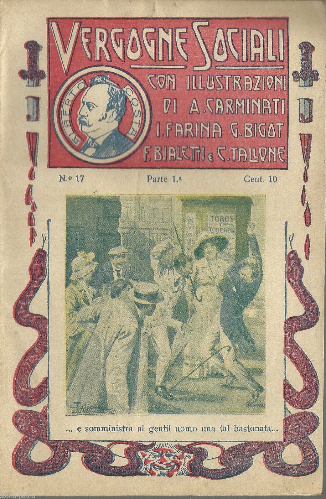 Alberto Costa, Vergogne Della Società: I Rettili Umani (1900)