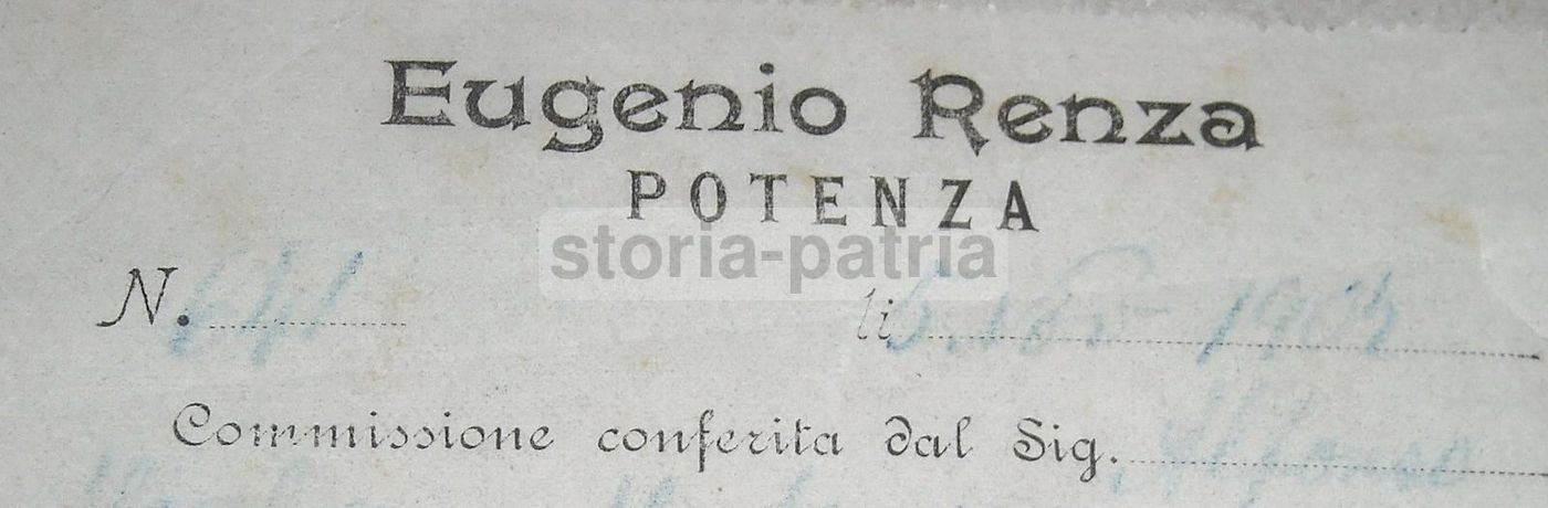 Pubblicità Antica Ditta Renza, Potenza, Basilicata, 1903 (Salsiccia)