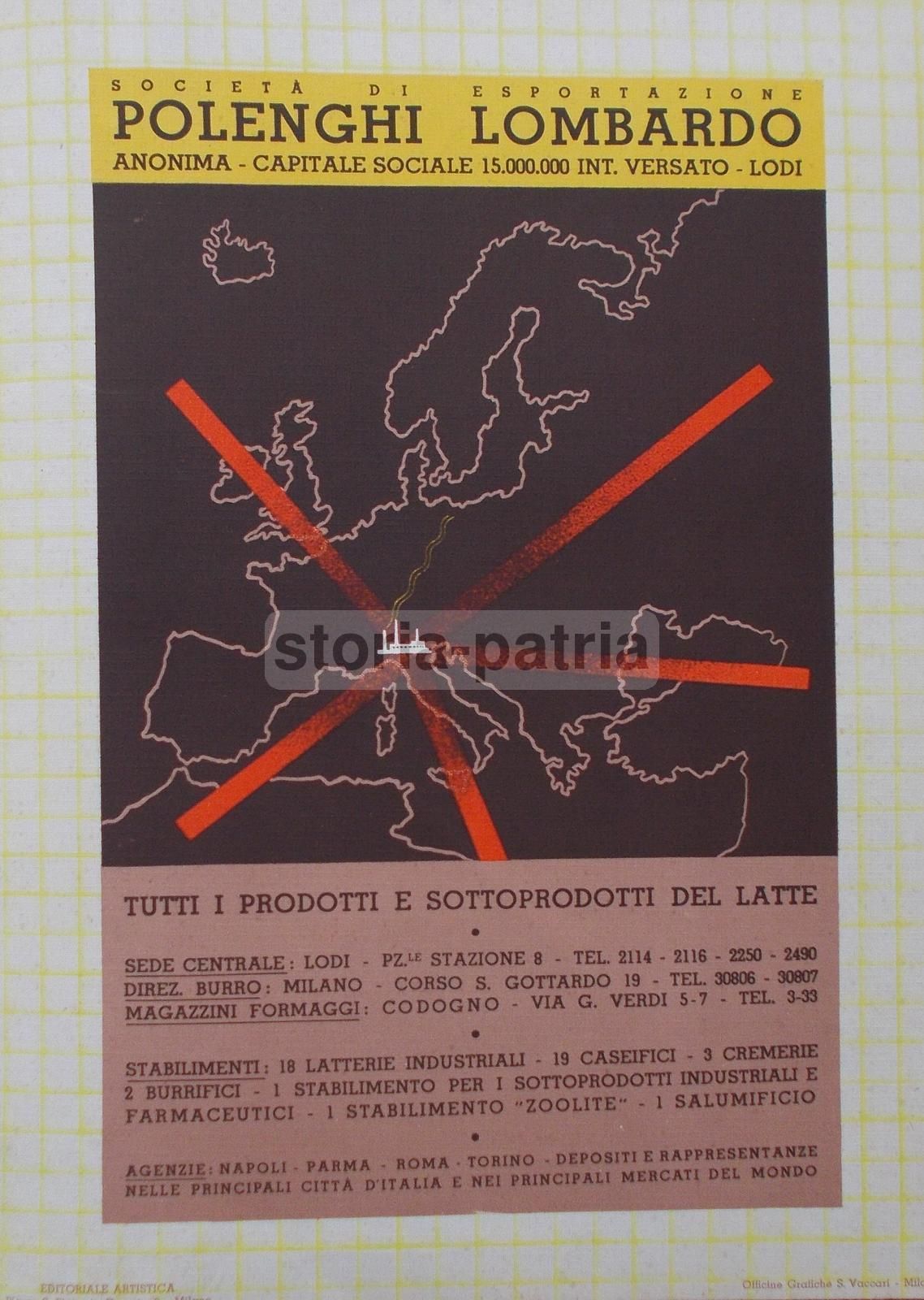 Stampa Pubblicitaria Polenghi Lombardo Lodi Anni '30 Burro Latte