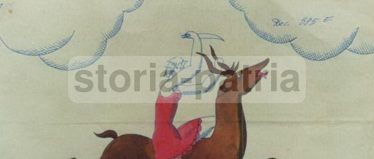 Gio Ponti Diana Cacciatrice Acquarello Originale Firmato Anni '30
