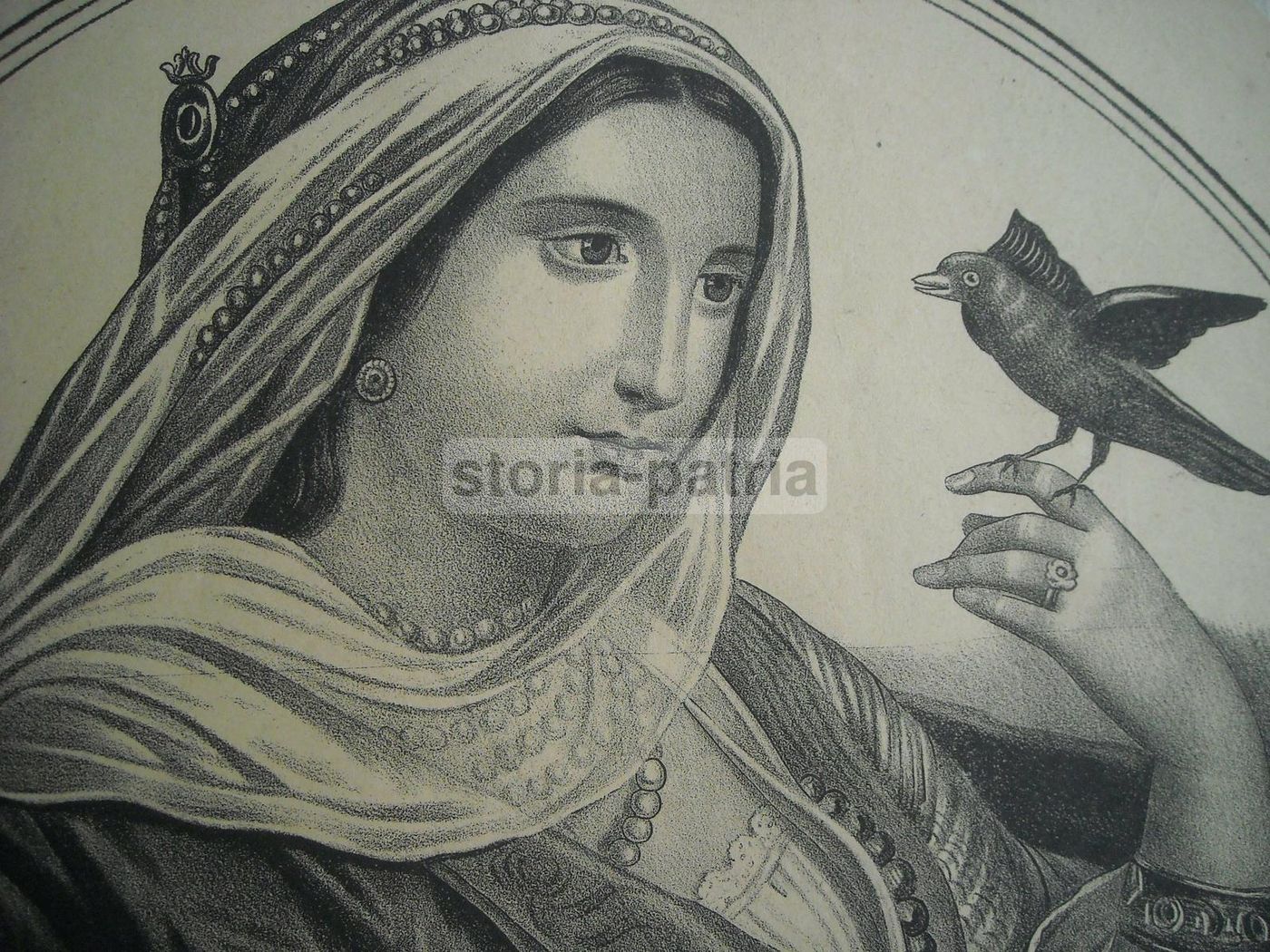 Allegoria Dell'Asia, Litografia Napoletana, Stamperia Altavilla, XIX Secolo