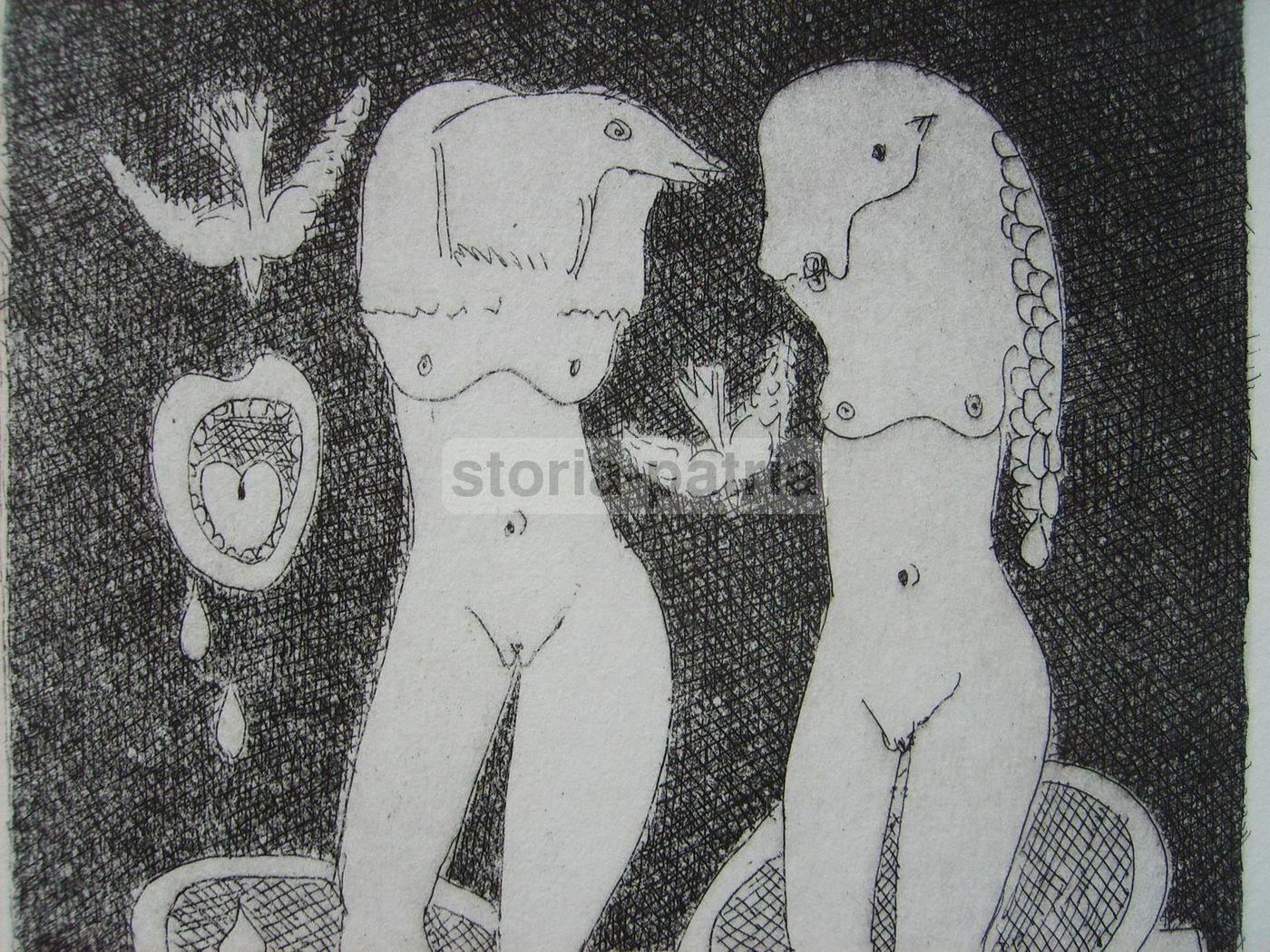 Incisione Acquaforte Originale: Allegoria Mitologica Firmata, Anni '70