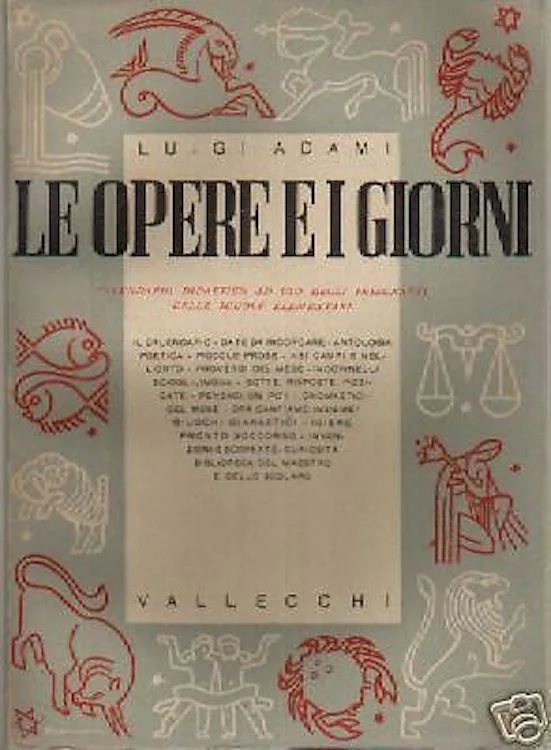 Le Opere e i Giorni by Luigi Adami 1946, Vallecchi Almanac