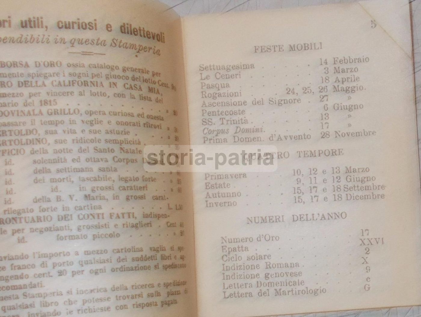 Almanacco Universale Del Gran Pescatore Di Chiaravalle 1897, Genova