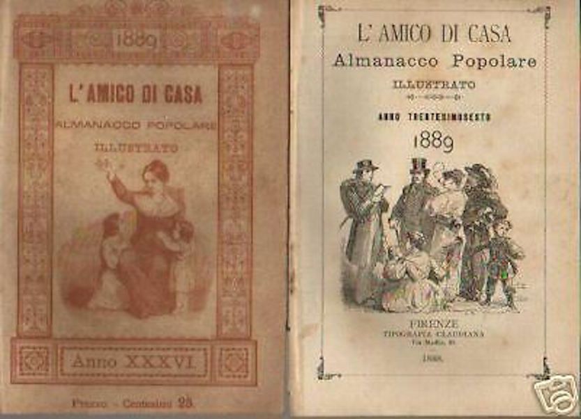Almanacco Valdesi L'Amico Di Casa 1889 Illustrato Claudiana Firenze
