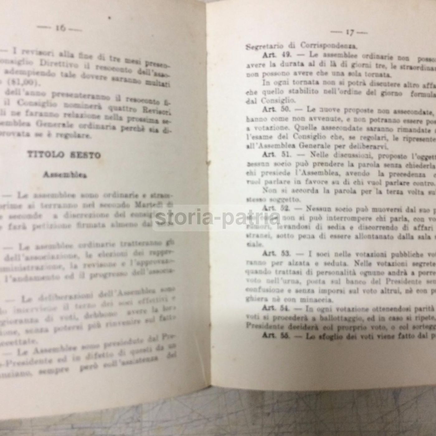 Statuto Associazione Lionese San Rocco Brooklyn 1894 Rara Edizione