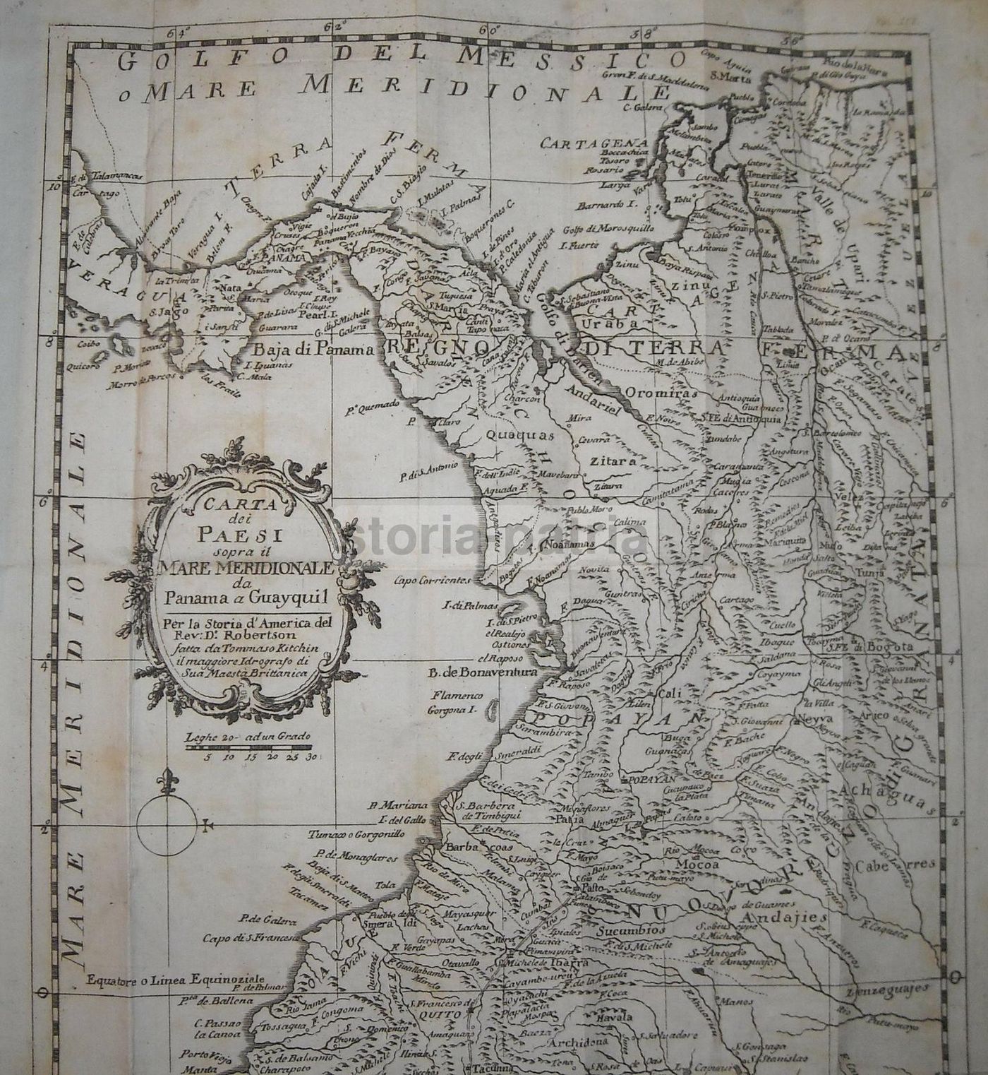 Mappa Antica: Panama, Cartagena, Quito, Popayan, Granata (1780), Thomas Kitchin