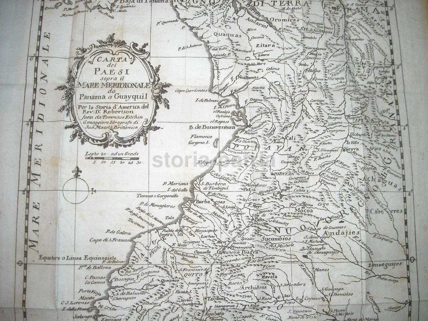 Mappa Antica: Panama, Cartagena, Quito, Popayan, Granata (1780), Thomas Kitchin