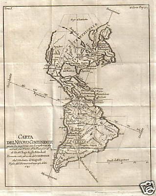 Carta Del Nuovo Continente 1749, Robert De Vaugondy E Buffon