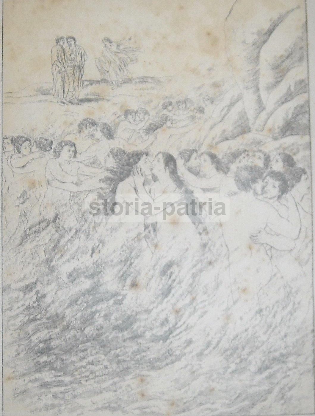 Illustrazione Antica: Purgatorio, Dante Alighieri, Divina Commedia, Anni '20