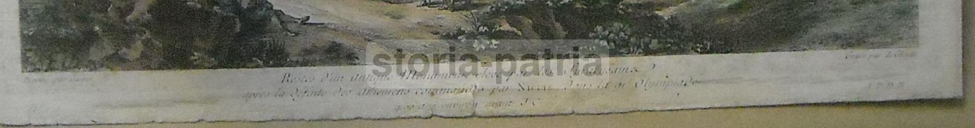 Antica Incisione Colorata Del Monumento Siracusano, De Ghendt, Circa 1820