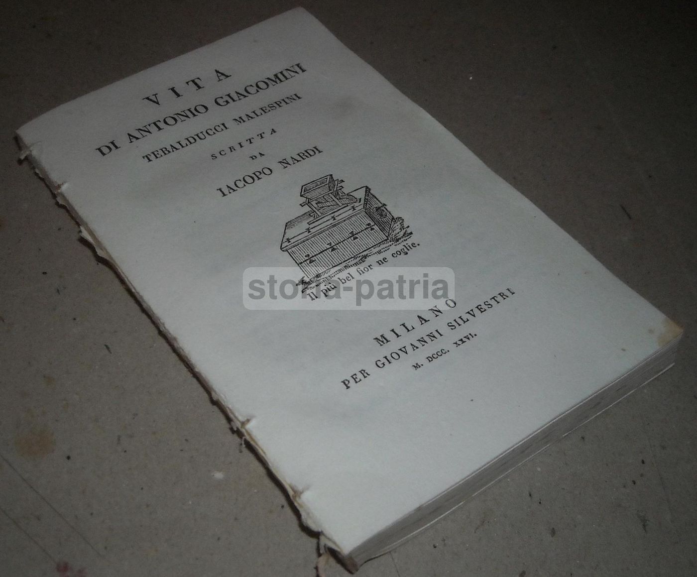 Vita Di Antonio Giacomini Tebalducci Malespini, Nardi 1826