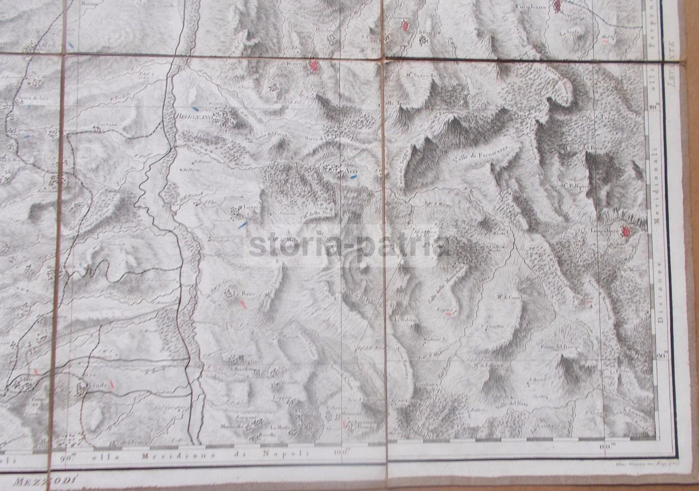 Mappa Antica Calabria 1789 Rizzi Zannoni Bisignano Cassano