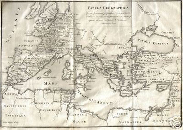 Antica Mappa Europa, Asia, Sicilia, Sardegna, Grecia, 1820, G. Pezze