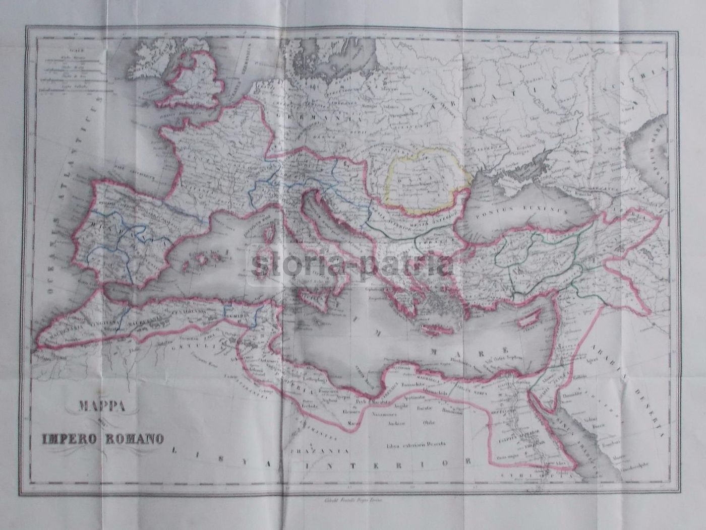 Mappa Dell'Impero Romano, 1856, Doyen, Europa, Africa, Asia