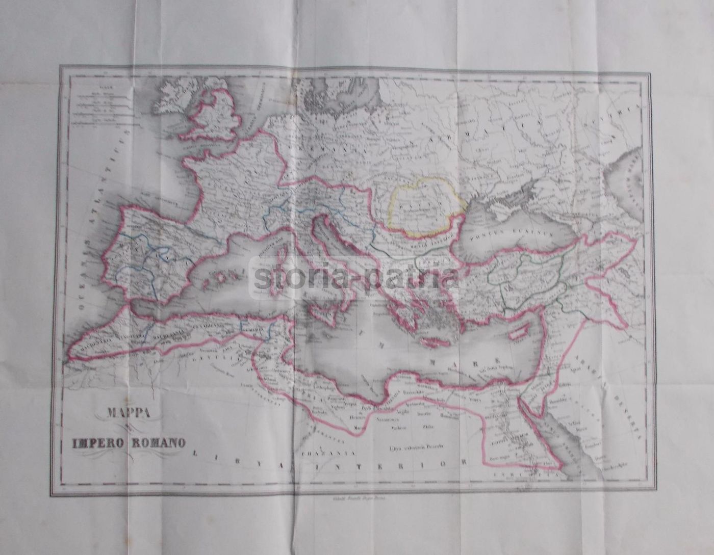 Mappa Dell'Impero Romano, 1856, Doyen, Europa, Africa, Asia