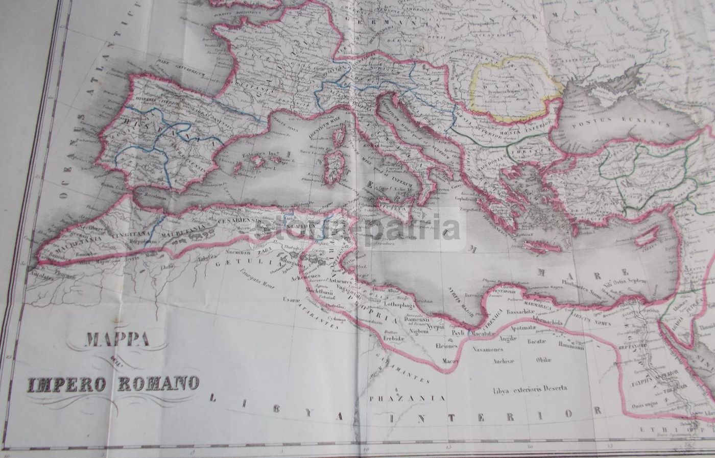 Mappa Dell'Impero Romano, 1856, Doyen, Europa, Africa, Asia
