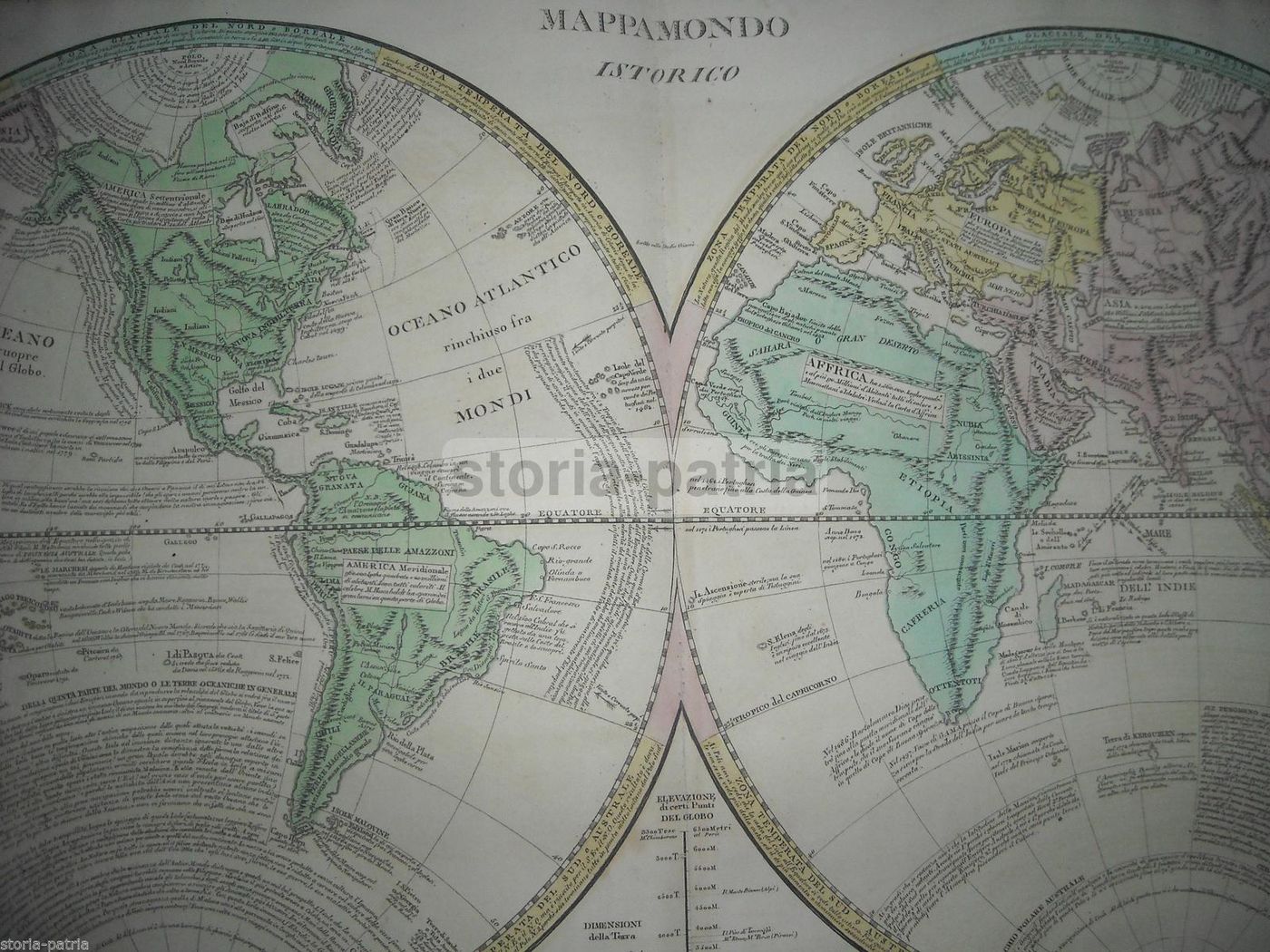 Mappamondo Istorico 1813, Molini Landi E C., Firenze