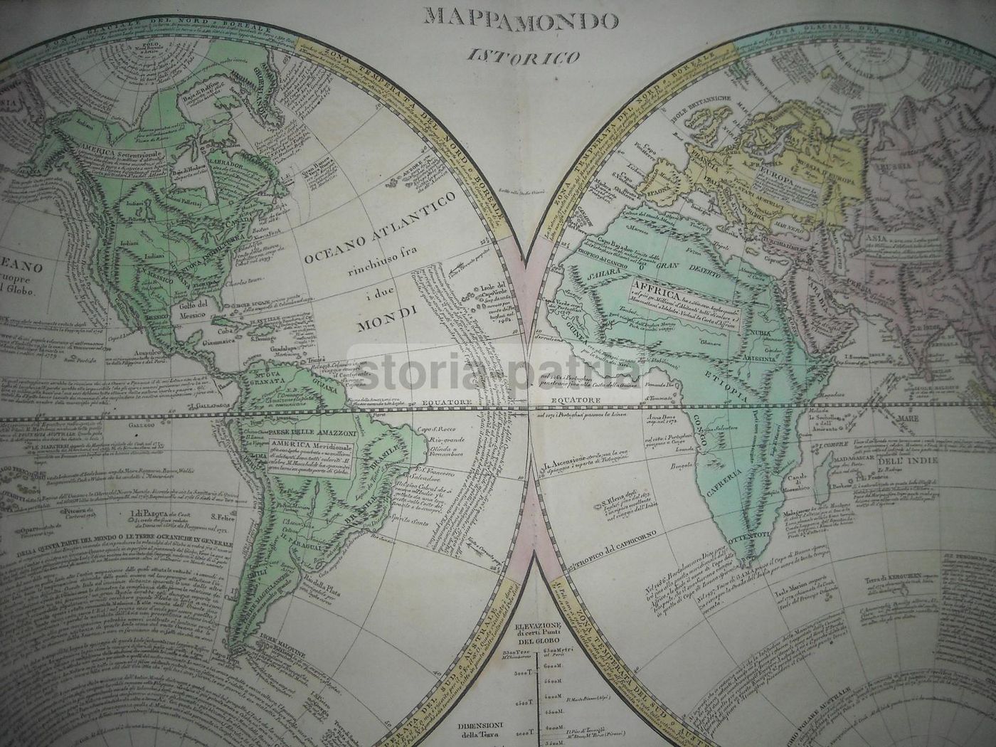 Mappamondo Istorico 1813, Molini Landi E C., Firenze