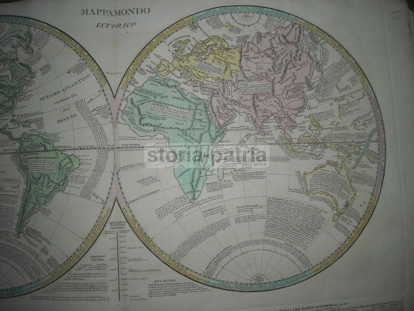 Mappamondo Istorico 1813, Molini Landi E C., Firenze