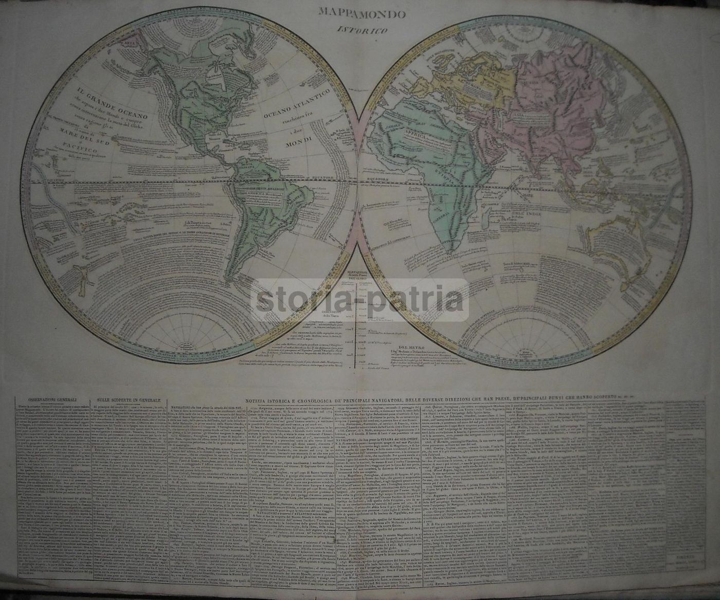 Mappamondo Istorico 1813, Molini Landi E C., Firenze