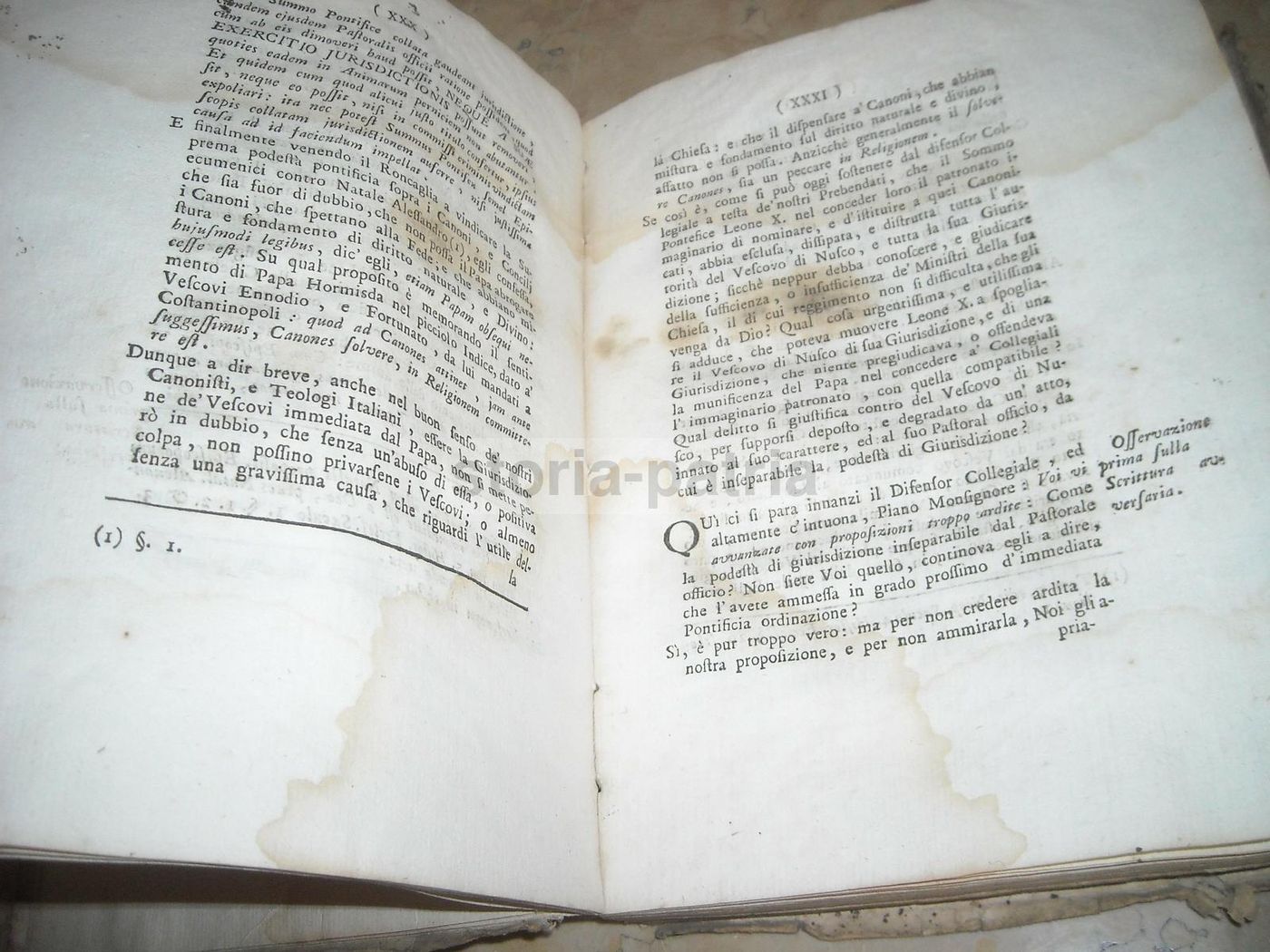 Controversia Giuridica Vescovo Nusco Montella Leone X 1767 Napoli